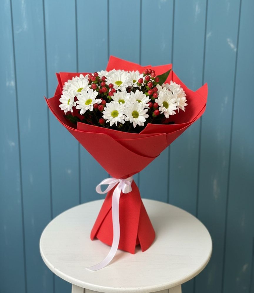 Букет цветов из: Хризантемы в Глинищево