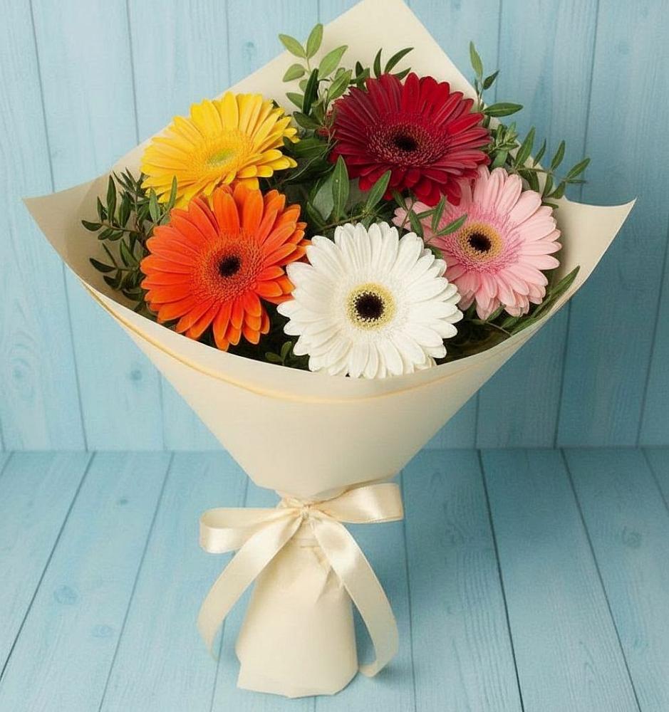 Букет цветов из: Герберы в Глинищево