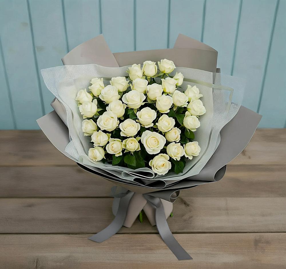 Букет Белоснежная нежность в Глинищево