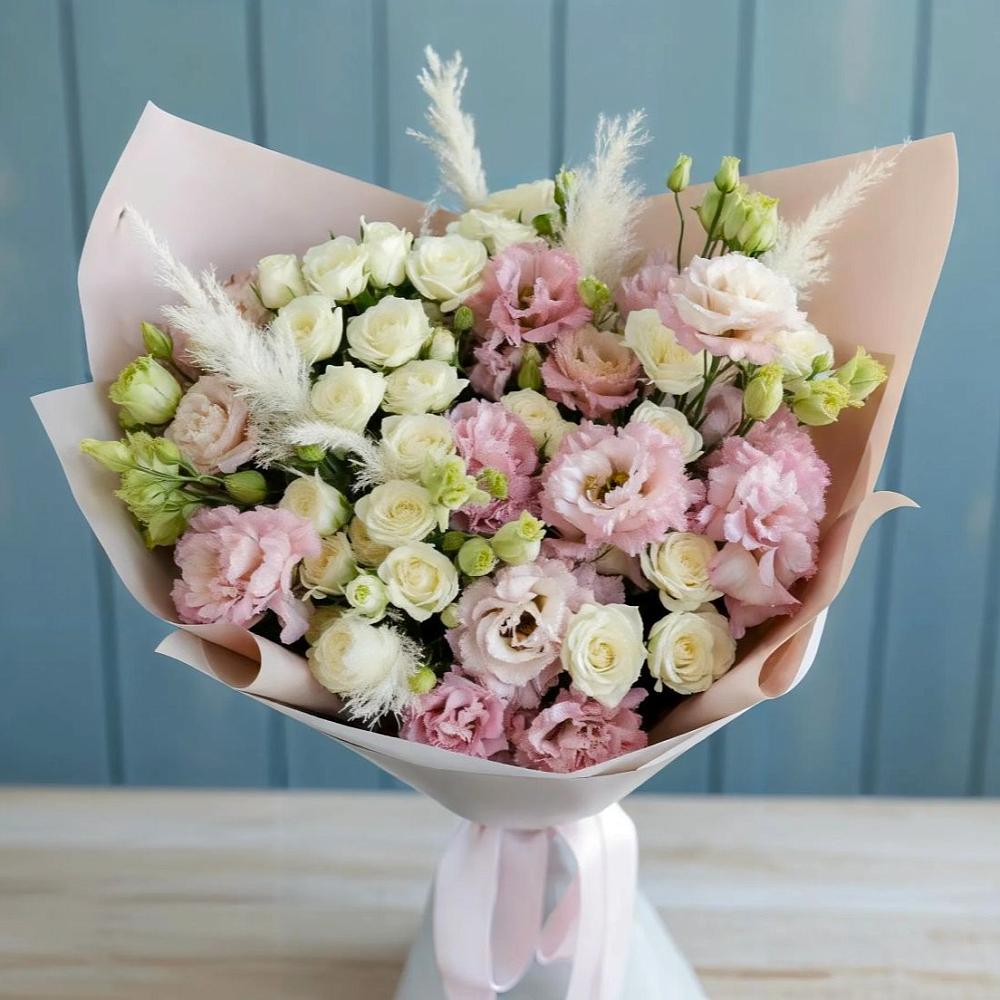 Букет цветов из: Альстромерии и Розы в Глинищево