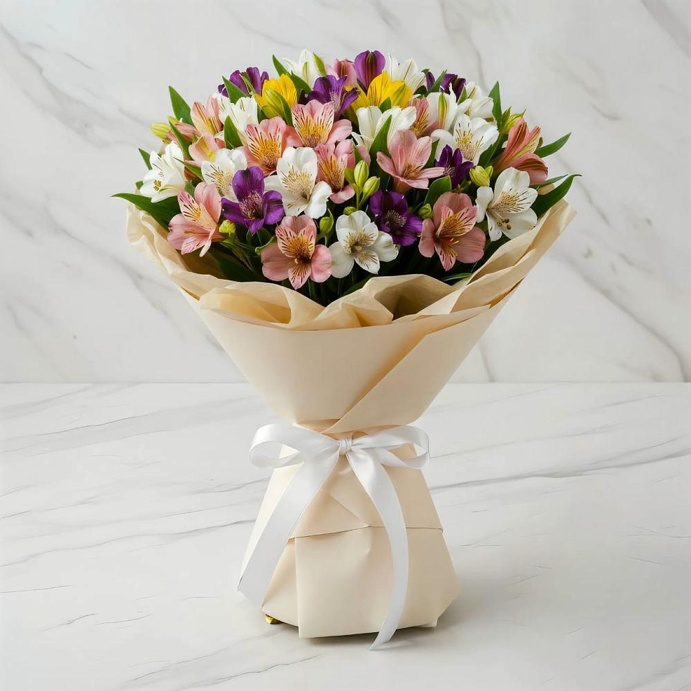 Букет цветов из: Альстромерии в Глинищево