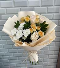 Букет цветов из:  Розы и Хризантемы в Глинищево