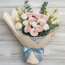 Букет цветов из:  Лизиантусы в Глинищево