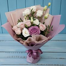 Букет цветов из:  Розы и Лизиантусы в Глинищево