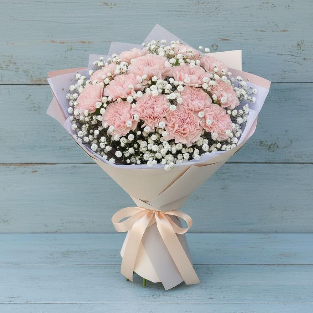 Букет цветов из: Гвоздики в Глинищево