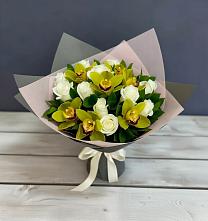 Букет цветов из:  Орхидеи и Розы в Глинищево