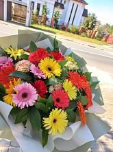 Букет цветов из:  Герберы #REPLACE_PRED# Глинищево