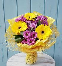 Букет цветов из:  Хризантемы и Герберы в Глинищево