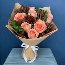 Букет цветов из:  Розы и Альстромерии #REPLACE_PRED# Глинищево