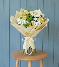 Букет цветов из:  Хризантемы и Розы в Глинищево