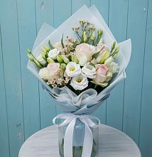 Букет цветов из:  Розы и Лизиантусы в Глинищево