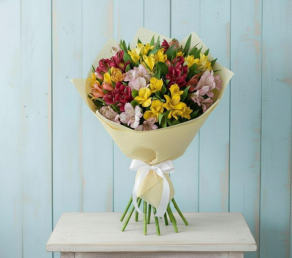 Букет цветов из: Альстромерии в Глинищево
