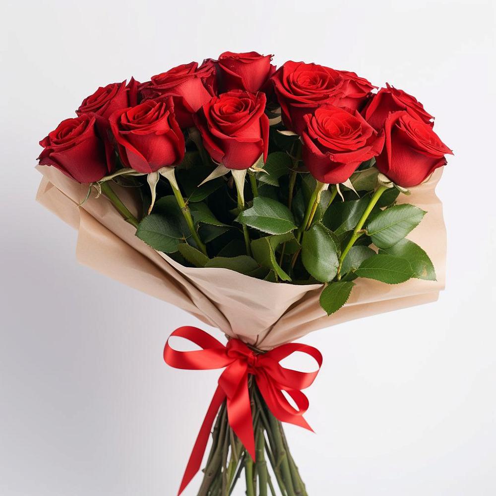 Букет 11 Красных роз Эдлесс Лав в Глинищево