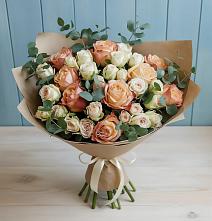 Букет цветов из:  Альстромерии и Розы в Глинищево
