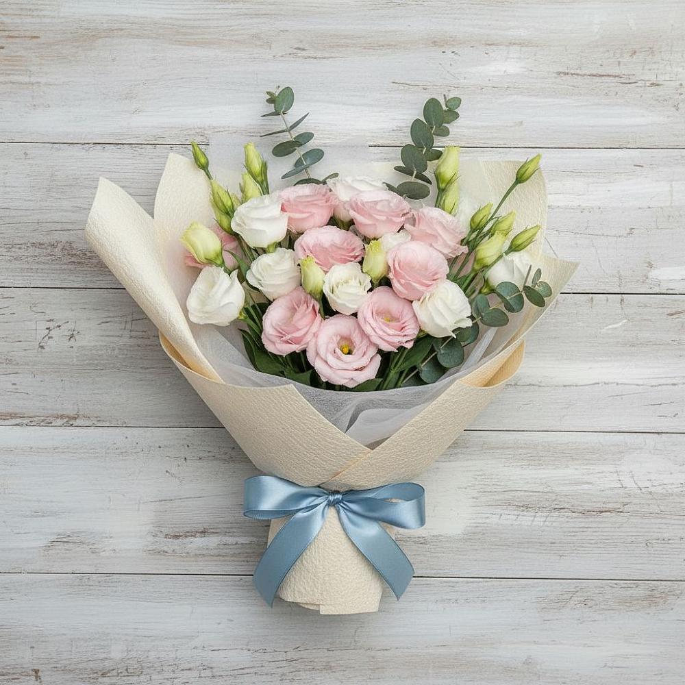 Букет цветов из: Лизиантусы в Глинищево